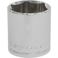 Sealey S0665 Walldrive socket, 32mm, 1/2in square drive, shiny chrome finish with engraved branding.