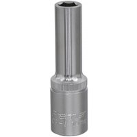 Silver Sealey Walldrive® deep socket, 10mm, 1/2in square drive, with a smooth cylindrical body and engraved branding.
