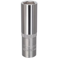 Silver Sealey Walldrive® deep socket, 15mm, 1/2in square drive, with a smooth cylindrical body and engraved markings.
