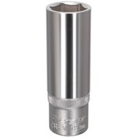 Sealey S1219D Walldrive socket, 19mm deep, 1/2in square drive, polished silver finish with engraved branding.