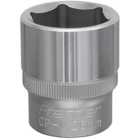 Sealey S1226 Walldrive socket, 26mm, 1/2inSq drive, silver chrome finish with knurled grip and engraved markings.