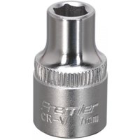 Silver Sealey Walldrive socket, 7mm, 3/8in square drive, with engraved branding and ribbed grip.