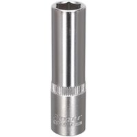 Sealey S3811D Walldrive® 11mm deep socket, silver, cylindrical, with 3/8in square drive and engraved branding.