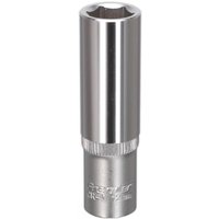 Sealey S3812D Walldrive socket, 12mm deep, 3/8in square drive, polished silver finish with engraved branding.