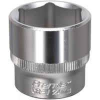 Silver Sealey Walldrive socket, 24mm size, 3/8in square drive, with knurled grip and engraved branding.