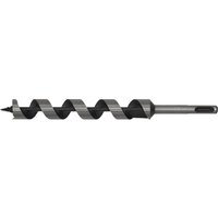 Sealey SDS Plus auger wood drill, 22mm diameter, 230mm length, silver with spiral flutes and pointed tip.