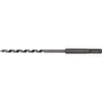 Sealey SA6X200 SDS Plus auger wood drill, black with spiral flutes, pointed tip, and cylindrical shank, 6 x 200mm.