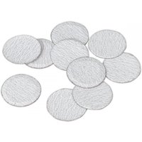 Pack of 10 grey Sealey sanding discs, 50mm diameter, 60 grit, textured surface.