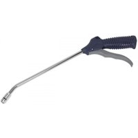 Sealey air blow gun with long silver nozzle, black ribbed handle, and 1/4in BSP air inlet.