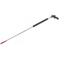 Sealey air blow gun with long silver nozzle, black handle, red tip, and side outlet, featuring a 1/4in BSP air inlet.
