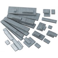 Sealey SAAS1838 staples, 38mm, 18SWG, pack of 5000, silver metallic finish, various stack sizes.