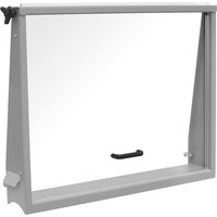 Gray Sealey safety guard with clear panel, sturdy metal frame, and adjustable side knobs for PPF100S hydraulic press.