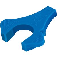 Blue Sealey Sharkbite Disconnect Clip & Depth Gauge 22mm with curved grip and measurement markings.