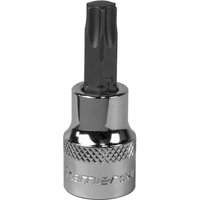 Sealey SBT015 Trx-Star* socket bit, chrome finish, T47 size, 3/8in square drive, textured grip.