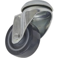 Sealey SCW250SB castor wheel with bolt hole swivel, 50mm diameter, silver metal bracket, black and gray wheel.