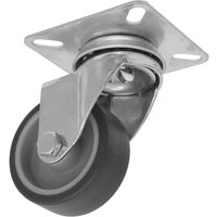 Sealey medium-duty thermoplastic swivel castor wheel, 50mm diameter, with metal mounting plate and black wheel.