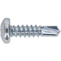 Self-drilling screw 4.8x19mm with pan head, Phillips drive, zinc finish, by Sealey, pack of 100.