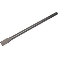 Sealey SDS Max Flat Chisel, long silver steel shaft with a wide flat tip for heavy-duty chiseling tasks.