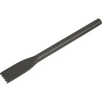 Sealey SDS Max Scutch Comb Chisel, silver steel with a flat, toothed end and cylindrical handle.