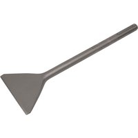 Sealey SDS Max Wide Chisel, silver steel with a flat, wide blade and cylindrical shank for heavy-duty use.