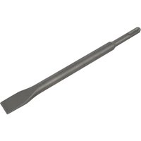 Sealey SDS Plus Flat Chisel, silver steel with a flat, wide tip and cylindrical shank.