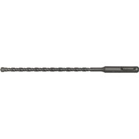 Sealey SDS Plus drill bit, 8mm diameter, 210mm length, black steel, spiral fluting, cylindrical shank.