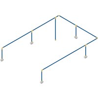 Blue Sealey Sharkbite Speedfit air supply system kit with yellow connectors and five drop points, 36 meters long.