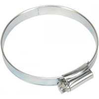 Zinc-plated hose clip by Sealey, 64-76mm diameter, silver metal band with screw adjustment, pack of 10.
