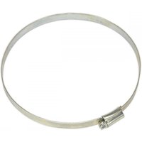 Zinc-plated Sealey hose clip, adjustable Ø140-160mm, silver finish, pack of 10, with screw mechanism.