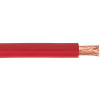 Red Sealey 170A automotive battery starter cable with exposed copper wire core.