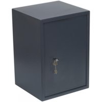 Gray Sealey SKS04 security safe with key lock, rectangular shape, and smooth finish, measuring 350 x 330 x 500mm.
