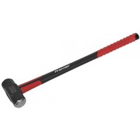 Sealey SLHF101 sledge hammer, 10Lb, black head, red and black fibreglass shaft with textured grip.