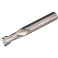 Sealey SM2502EM12 HSS end mill, 12mm diameter, 2 flute, silver metallic finish, cylindrical shank.