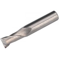 Sealey SM2502EM14 HSS end mill, 14mm, silver, 2 flute design, cylindrical shank, sharp cutting edges.