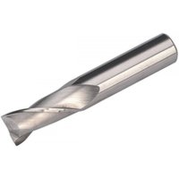 Sealey SM2502EM16 HSS end mill, silver, 16mm diameter, 2 flute design with spiral cutting edges.