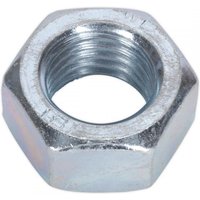 Steel nut M24, hexagonal shape, zinc finish, threaded interior, part of a pack of 5 by Sealey.