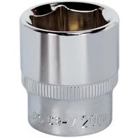 Sealey SP3820 Walldrive socket, 20mm, 3/8in square drive, fully polished silver finish with engraved size markings.