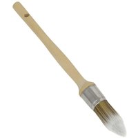 Sealey SPBS21R round sash brush with beige wooden handle and silver ferrule, 21mm bristle width.
