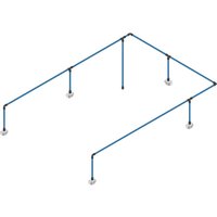 Sealey Speedfit 5 Drop Air Supply System Kit with blue pipes and black connectors in rectangular layout.