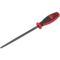 Sealey square engineers file with a black metal blade and red-black ergonomic handle.