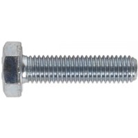 Zinc-coated steel setscrew M10 x 40mm with hexagonal head, threaded shaft, pack of 25 by Sealey.