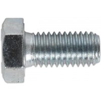 Sealey SS1225 zinc-plated setscrew, M12 x 25mm, hexagonal head, threaded shaft, pack of 25.