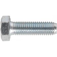 Zinc-plated Sealey SS1240 setscrew, M12 x 40mm, hexagonal head, threaded shaft, pack of 25.