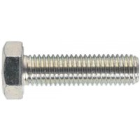 Sealey SS1450 zinc setscrew, M14 x 50mm, hexagonal head, silver finish, pack of 10.