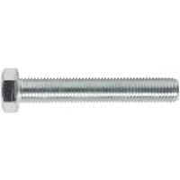 Sealey zinc-plated setscrew M16 x 100mm, hex head, threaded shaft, pack of 5, durable steel construction.