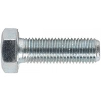 Sealey SS1650 zinc setscrew, M16 x 50mm, hexagonal head, silver finish, pack of 10, grade 8.8 steel.