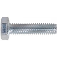 Sealey SS410 zinc setscrew, M4 x 10mm, hex head, silver finish, pack of 50.