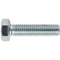 Sealey SS520 zinc-plated setscrew, M5 x 20mm, hexagonal head, pack of 50, silver finish, threaded shaft.