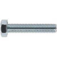 Sealey SS525 zinc setscrew M5 x 25mm, silver, hex head, pack of 50, high tensile steel grade 8.8.