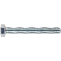 Sealey SS540 zinc setscrew M5 x 40mm, silver hexagonal head, threaded shaft, pack of 50.